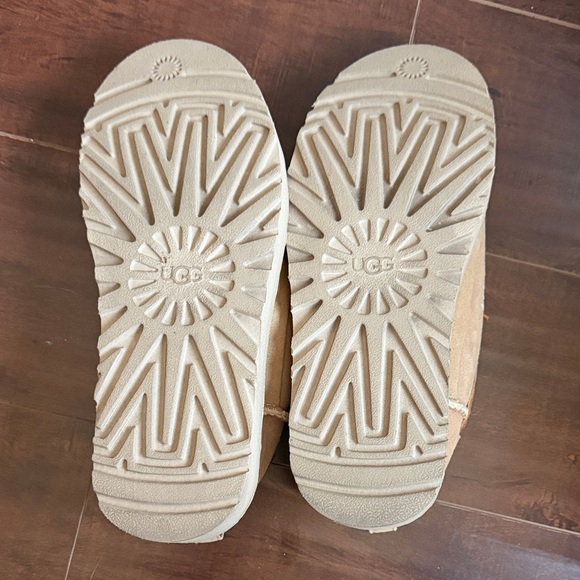 UGG Tasman Crafted Regenerate Beige Suede Moccasin Slippers - Picture 2 of 4